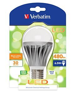 Lâmpada LED Verbatim Classic A E27 6,5W (50W)