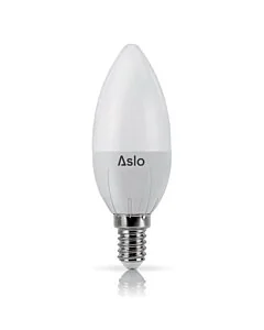 Lâmpada LED ASLO E14 Chama - Branco Quente - 5W - 380lm