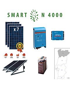 Kit Fotovoltaico SMART Híbrido Isolado N 4000Wh