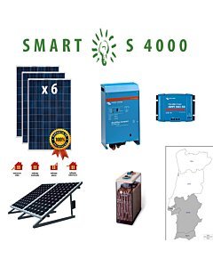 Kit Fotovoltaico SMART Híbrido Isolado S 4000Wh