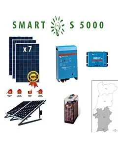 Kit Fotovoltaico SMART Híbrido Isolado S 5000Wh