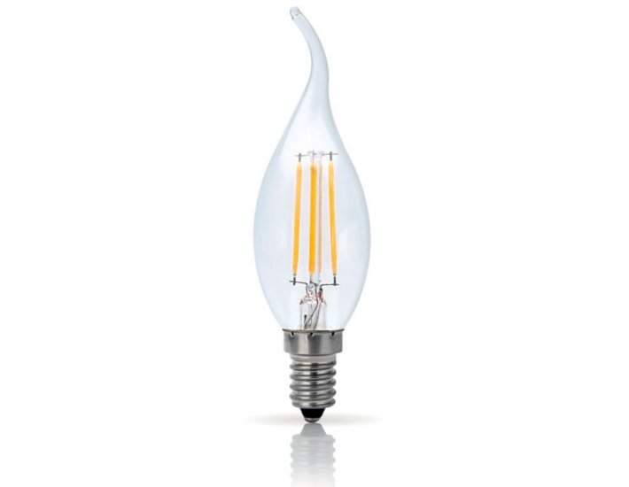 Lâmpada LED ASLO E14 Filamento Chama Decorativa - Branco Quente - 4W - 400lm