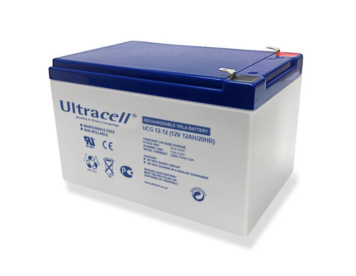Bateria Chumbo "Deep Cycle" GEL Ultracell 12V 12Ah - UCG12-12