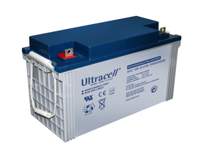 Bateria Chumbo "Deep Cycle" GEL Ultracell 12V 120Ah - UCG120-12