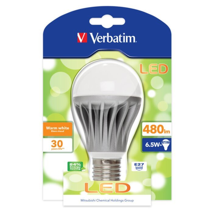 Lâmpada LED Verbatim Classic A E27 6,5W (50W)