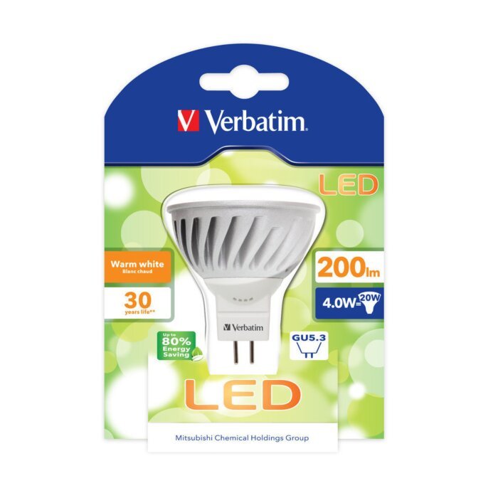 Lâmpada LED Verbatim Foco MR16 GU5.3 4W (20W)