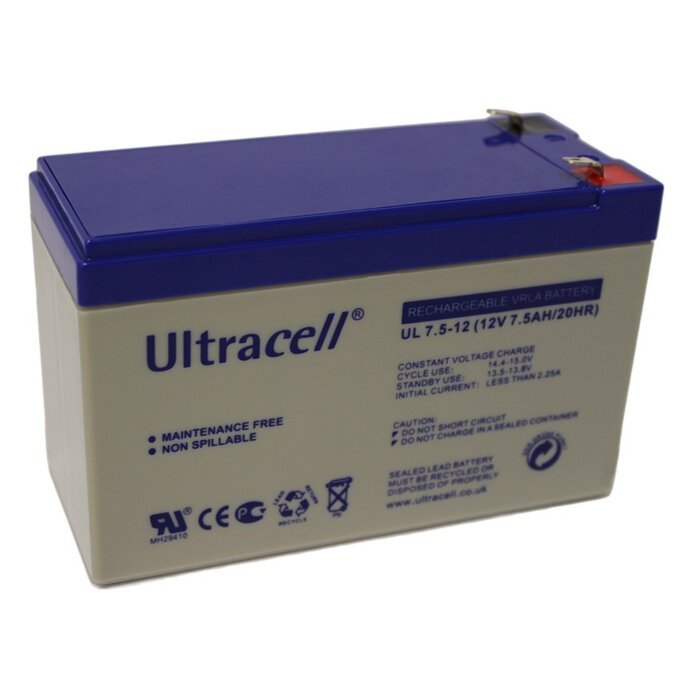 Bateria Chumbo Ultracell 12V 7,5Ah - UL7.5-12