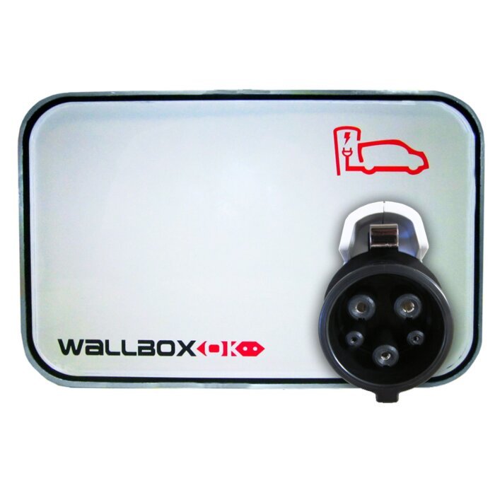 Estação de Carregamento WallboxOK Modo 3 com mangueira SAE J1772 16A