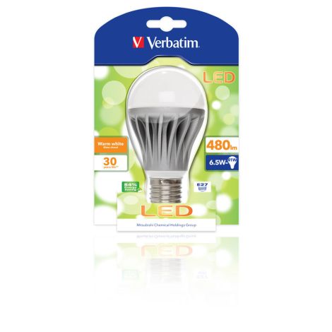 Lâmpada LED Verbatim Classic A E27 6,5W (50W)