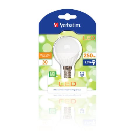 Lâmpada LED Verbatim Mini Globo E14 3,5W (25W)