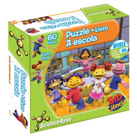 Puzzle + Livro Sid A Escola