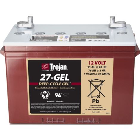 Bateria Monobloco Trojan 12V 27-GEL