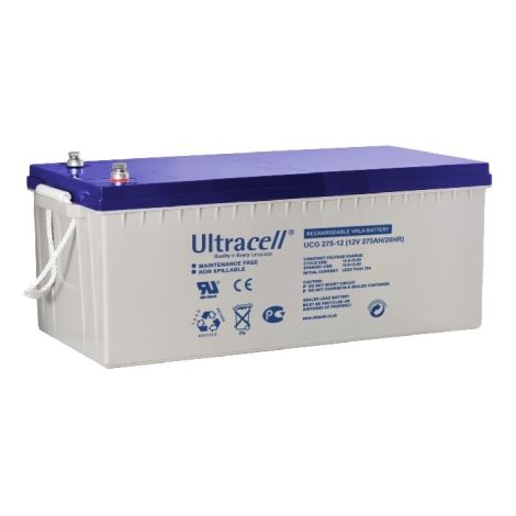 Bateria Chumbo "Deep Cycle" GEL Ultracell 12V 275Ah - UCG275-12