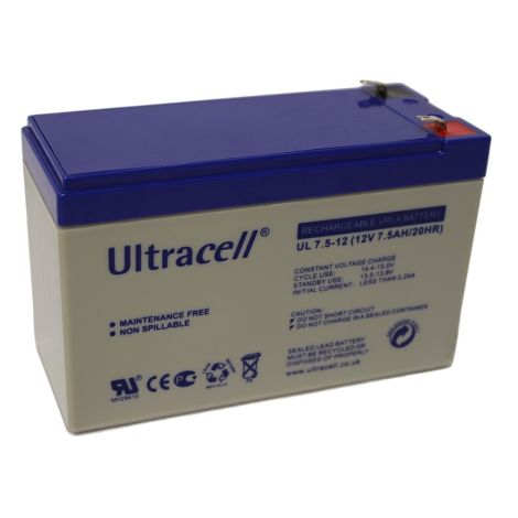 Bateria Chumbo Ultracell 12V 7,5Ah - UL7.5-12