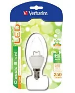 Lâmpada LED Verbatim Vela Transparente E14 4W (25W)