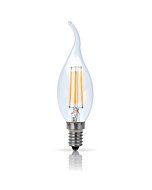 Lâmpada LED ASLO E14 Filamento Chama Decorativa - Branco Quente - 4W - 400lm