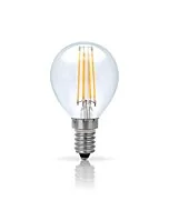 Lâmpada LED ASLO E14 Filamento Esférica Gota - Branco Quente - 4W - 400lm