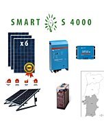 Kit Fotovoltaico SMART Híbrido Isolado S 4000Wh