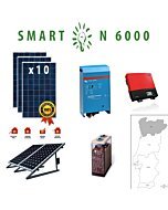 Kit Fotovoltaico SMART Híbrido Isolado N 6000Wh